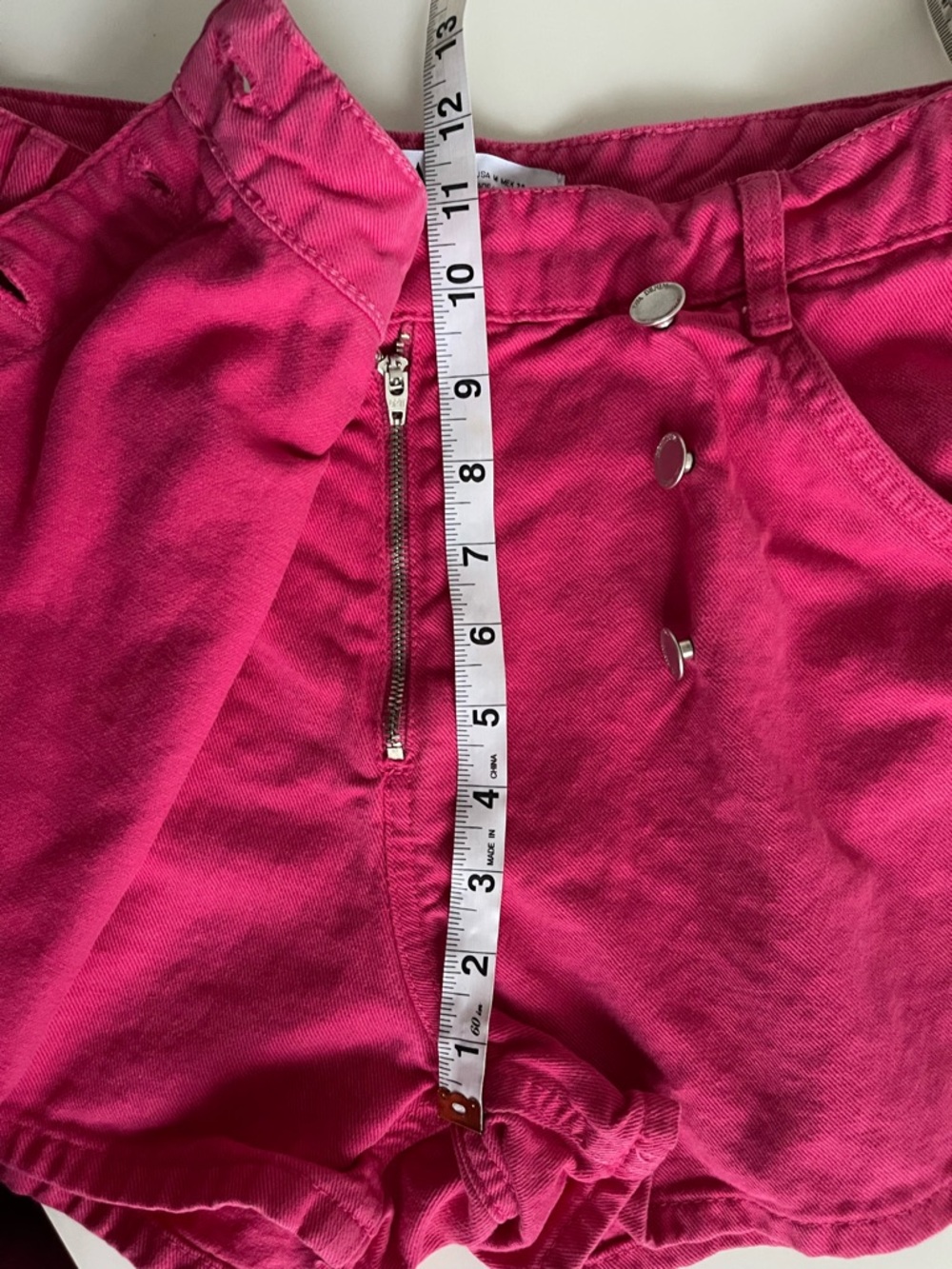 Zara Pink Cotton Wrap Front Skort Skirt Shorts Size M Barbiecore Y2K Asymetrical - Picture 10 of 11